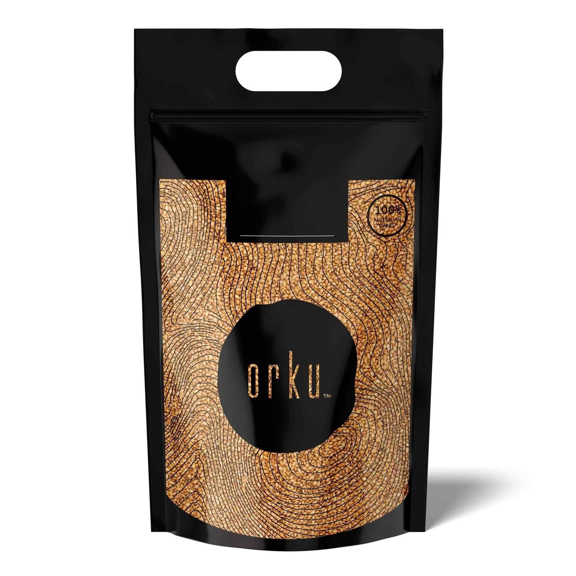 Orku 5Kg Organic Golden Linseed Flaxseed Whole Grain Non GMO Bulk